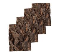 COLLBATH 4pcs Tree Bark Terrarium Background for Reptile Hide Turtle Platform and Climbing Space Natural Aesthetic Decor for Turtles Lizards Snakes and Aquatic Pets for Stress Reduction and