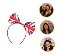 COLLBATH 4pcs Uk Flag Bow Hair Bands Stylish Headbands Women Hair Accessories for Sports Competition Carnival Cosplay Party Versatile British Patriotic Hairbands