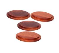 COLLBATH 4pcs Wooden Mug Lids for Hot Cold Drinks Round Tea Coffee Cup Covers Wood Material with Smooth Polished Surface Multipurpose Beverage Drink Covers for Outdoor Indoor Use