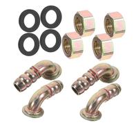 COLLBATH 4sets Joint Hose Connector Flexible Gas Hose Quick Connect Fittings Gas Appliance Connector for Stove and Grill Use