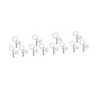 COLLBATH 4sets Science Teacher Chemistry Keychain Biochemistry Instrument Charm Keyring Lanyard 3pcs*4
