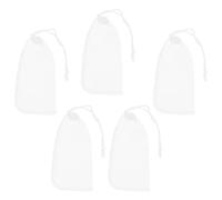 COLLBATH 5 Pcs 180 Micron Fine Mesh Filter Bags for Aquarium Reusable Nylon Drawstring Filter Media Bags for Fish Tank Water Filtration for Freshwater and Saltwater