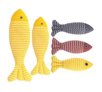 COLLBATH 5 Pcs Realistic with Catnip Fluffy Plush Pillows for Indoor Outdoor Play Engaging Chew for Kittens Independence Day Present for Cats