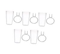 COLLBATH 5 Sets Pegboard Cup with Hooks of Transparent Bins and Rings for Organizing Tools Craft Rooms Garages and Hangers for Easy Storage