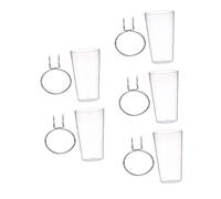 COLLBATH 5 Sets Pegboard Hooks with Transparent Abs Cups Round Cup Holders for Organizing Tools and Accessories Kitchen Office Garage Laundry Room Space Saving Storage
