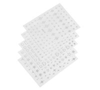 COLLBATH 5 Sheets Star Nail Art Stickers for Women Self-Adhesive Tiny Decals with Hearts and Stars Manicure Decorations for DIY Nail Art