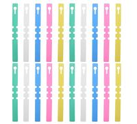 COLLBATH 500pcs Plastic Plant Labels Wrap Around Tree Tags Markers with Large Writing Surface - Adjustable Waterproof Nursery Garden Multi Clolor Signs for Fruit Identification