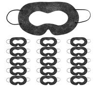 COLLBATH 50pcs Eye Covers Liners for VR Headset Accessories, Soft Facial Cover Pads with Ear Loops, Anti-Sweat Disposable Protector for Gaming 13x5Inch Black