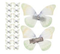 COLLBATH 50pcs Hair Clips for Styling Butterfly Clips Light Green