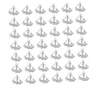 COLLBATH 50pcs Intricate Alloy Pendants for DIY Jewelry Making for Bracelets Necklaces and Creative Crafting at Parties and Workshops