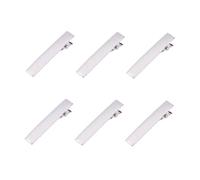 COLLBATH 50pcs Mini Alligator Hair Clips with Teeth Silver Single Prong Duckbill Clamps for DIY Hair Accessories Iron Sectioning Clips and Crafting