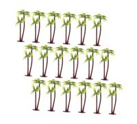 COLLBATH 50pcs Miniature Coconut Palm Tree Models for Dollhouse and Aquarium Decoration Plastic Artificial Palm Trees with Realistic Tropical Greenery for Craft Diorama Photo Props and