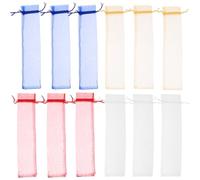 COLLBATH 50pcs Organza Drawstring Fan Bags Mesh Pouches with Adjustable Drawstring for Hand Fan Protection and Gift Wrapping, Decorative Elegant Appearance Suitable for Party and Personal