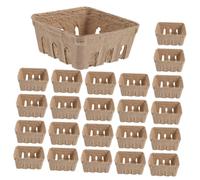 COLLBATH 50pcs Paper Berry Basket Household Fruit Tray Berry Fruit Basket for Kitchen Essentials for Fridge