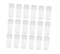 COLLBATH 50pcs Plastic Medicine Bottles with Caps Refillable Small Transparent Pill Containers for Travel Pharmaceuticals Powder Storage Portable Lightweight Vials