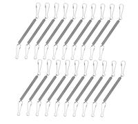 COLLBATH 50pcs Stainless Steel Spring Clips for Rabbit Cage Waterer Holder Clamp for Small Animal Water Bottles Wide Compatibility with Hamster and Guinea Pig Feeders Easy Secure Attachment
