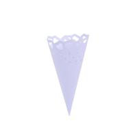 COLLBATH 50pcs White Hollow out Heart-shaped Paper Cones for Wedding Confetti and Dried Flower Packaging, Elegant Lace Design, Double-sided Adhesives Included, for Weddings and Parties