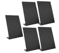 COLLBATH 5Pcs Acrylic Blank Table Signs with Wooden Stand Thickened Reusable Reserved Signs for Weddings Banquets Restaurant Seating Food Labels and Buffet Events