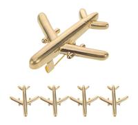 COLLBATH 5pcs Airplane Brooch Pins Metal Aircraft Lapel Pin Lightweight Collar Accessories for Backpack Shirt Aviation Jewelry Gift for Pilots and Flight Attendants