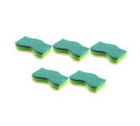 COLLBATH 5Pcs Double-Sided Kitchen Dish Sponges with Wood Pulp Non-Oil Stain Resistant Scrub Pads for Cleaning Dishes Pots Pans and Bathroom Surfaces Multi-use Household Washing Cloth