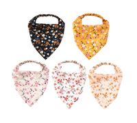 COLLBATH 5pcs Floral Print Headband for Women Lightweight Breathable Hair Accessories Soft Boho Bandanas for Thin to Thick Hair All-match Elegant Hairbands for Everyday and Random Color