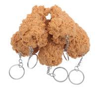 COLLBATH 5pcs Fried Chicken Leg Keychain Fake Food Keychain Pendant Charm Simulated Realistic Fried Chicken Key Holders For Party Supplies Bag
