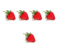 COLLBATH 5pcs Girls Hair Accessories Strawberry Hair Clip Hairpin for Women Girls Crochet Fruit Clip