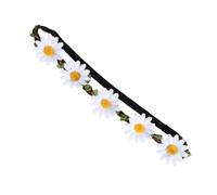 COLLBATH 5pcs Hawaiian Sunflower Hair Wreath White Bohemia Style Flower Headbands for Tropical Beach Parties Cheerleaders Campfire Events
