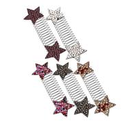 COLLBATH 5pcs Invisible Hair Comb Clips for Women Star-shaped Hair Pins for Secure Bangs Fixing with Comfortable Hold for Everyday Styling and Special Occasions