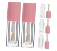 COLLBATH 5pcs Lip Gloss Tubes with Wand Applicator Clear Lip Balm Containers Leak Portable for DIY Travel and Makeup Bag Storage