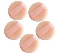 COLLBATH 5pcs Mini Flocking Powder Puff Makeup Applicator Sponges Soft Cosmetic Face Powder for Foundation Concealer Blush Highlighter Comfortable Lightweight Beauty Tool