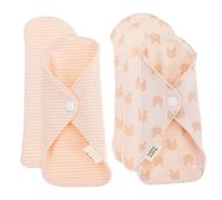 COLLBATH 5pcs Organic Cotton Reusable Sanitary Towel Pads Washable Breathable Menstrual Pads for Women Panty Liners with Powerful Absorbency and Portable Design