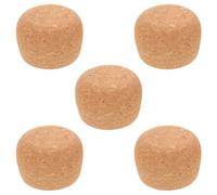 COLLBATH 5pcs Reusable Bottle Corks Soft Wood Cork Plugs with Airtight Seal for Wine Juice Beverage Bottles Versatile Leakproof Stoppers for Kitchen Bar Carafes and Jugs