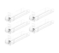 COLLBATH 5pcs Transparent Plastic Cigarette Display Stand with Automatic Pushers for Retail Counters Dual-Sided Organizer Rack for Supermarket Cigarette Showcase