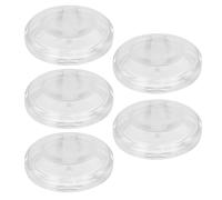 COLLBATH 5pcs Transparent Plastic False Eyelash Case Organizer Compact Eyelash Storage Boxes Lightweight Portable Cosmetic Organizer for Travel Beauty Salon and Daily Use