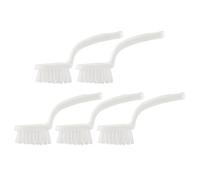 COLLBATH 5Pcs White Crevice Cleaning Brush Set for Kitchen Gaps Window Tracks and Floor Grooves, Sturdy Detail Scrub Brushes for Narrow Space Cleaning