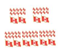 COLLBATH 5sets Canada Flag Brooch Pins Elegant Canadian National Lapel Pin for Sweaters Dresses and Scarves Fashionable Decorative Clip for Women and Men 25pcs*5