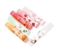 COLLBATH 6 Pcs Transparent Fruit-flavored Lip Protectors Moisturizing Lipsticks with Natural Ingredients for Dry and Chapped Lips Care