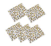 COLLBATH 6 Sheets Leopard Print Temporary Decals Removable Body Stickers Wear-resistant Transfers for Arms Legs Back Creative Fashionable Decorative Designs
