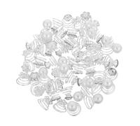 COLLBATH 60 Pcs Spiral Rhinestone Pearl Flower Hair Clips Set, Small Spring Coil Hairpins for Wedding, Bridal, Prom, and Party Accessories for Women