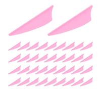COLLBATH 60pcs Shield Shape Arrow Fletching Vanes Plastic Tail Accessories High Visibility Colors and Universal Compatibility for Outdoor Archery and Competitions