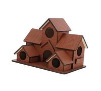 COLLBATH 6Hole Outdoor Birdhouse with Durable Wooden Nesting Box for Garden Decoration Easy to Install Bird House for Nature Observation and Bird Watching