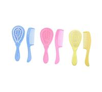 COLLBATH 6pcs Bathing Brush and Massage Comb Set for Newborns Scalp Care and Hair Detangling Safe Material Promotes Circulation and Hair Growth with Random Colors Random Color