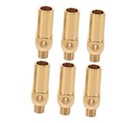 COLLBATH 6Pcs Brass Gas Burner Jet Nozzles Durable and Versatile Nozzles for Bbq Grills Camping Stoves Mining and Furnace Applications Compatible with Gas Burners and Cylinder Tanks