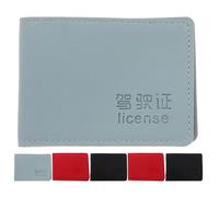 COLLBATH 6pcs Car Registration Insurance Card Holder - PU Leather Vehicle Driving License with 2 Card Slots - Auto Licence Slim Wallet for Driver Document