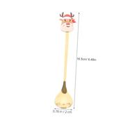 COLLBATH 6Pcs Christmas Coffee Stirring Spoons Set with Long Handles for Tea Juice and Desserts Polished Metal Xmas Spoons with Smooth Surface Dishwasher Safe Festive Gift