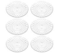 COLLBATH 6pcs Clear Glass Plates, 6 Inch Glass Dinner Plates - Round Transparent Diamond Textured Dessert Salad Snack Fruit Serving Trays for Party Wedding