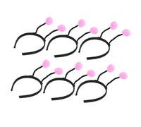 COLLBATH 6Pcs Creative Hair Ball Headbands for Soft Cosplay Costume Headdress Party Accessories Comfortable Non-slip Fit for Makeup Face Washing Carnival Christmas Easter Year's Eve