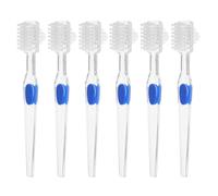 COLLBATH 6pcs Denture Cleaning Brush Double Sided Brush for Temporary and Partial Dentures Gentle Gum Care for Adults and Seniors The Go