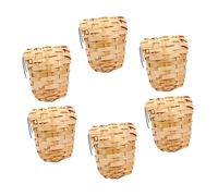 COLLBATH 6pcs Elegant Bird Station Creative Birds House Handwoven Shelter Art Crafts